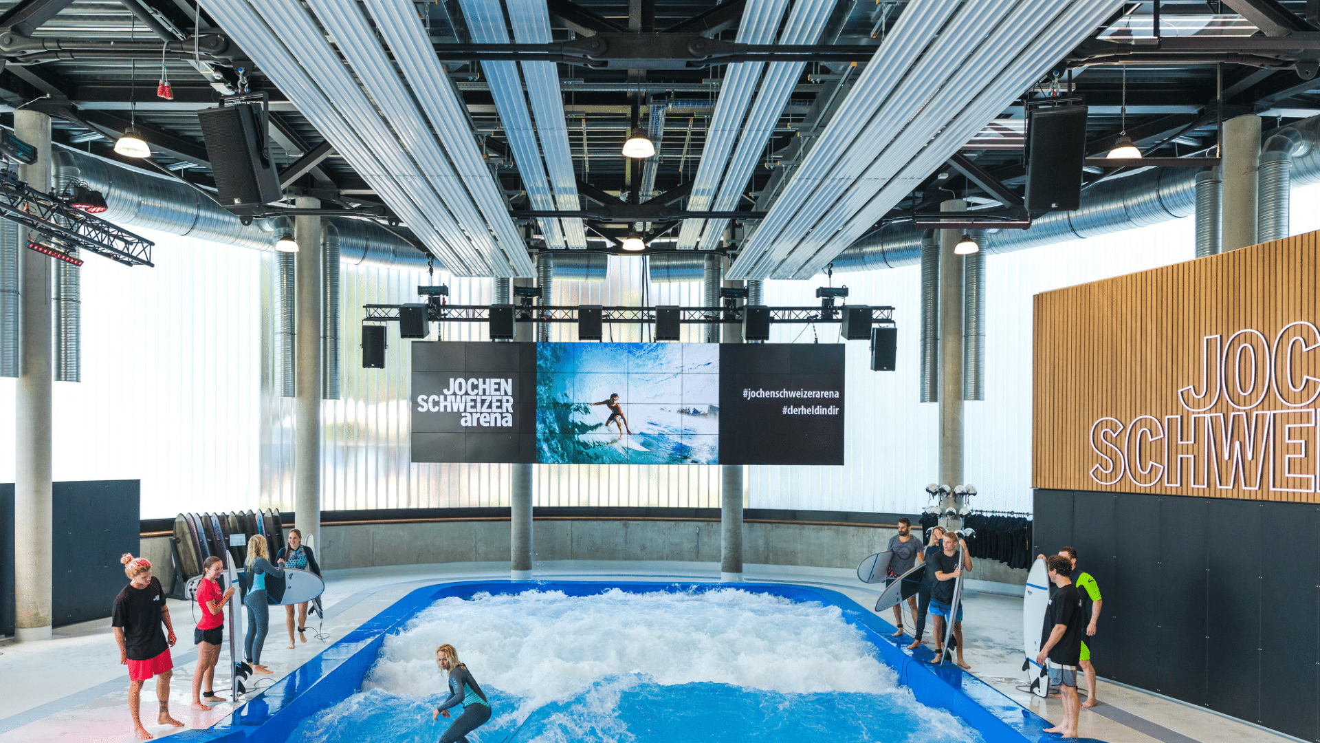 Jochen Schweizer Arena erste Surfwelle Deutschlands