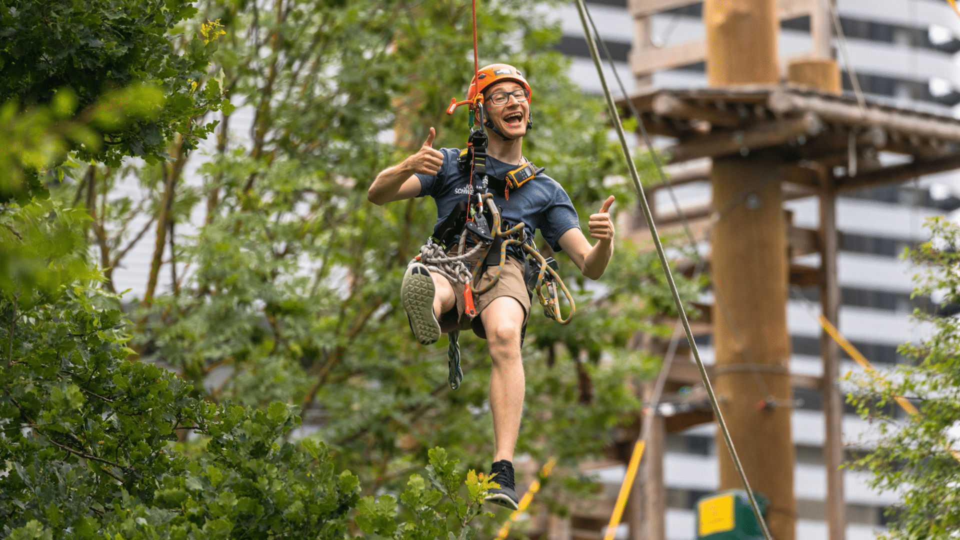 Flying Fox Parcour bei der Jochen Schweizer Arena